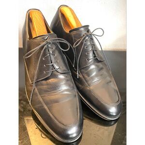 Massimo Emporio Derby Men Size 10 M Apron Toe Lace Up Dress Shoes Black Leather